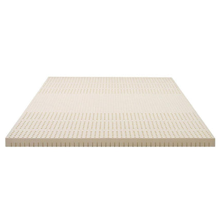 Giselle Bedding Latex Mattress Topper, 7.5cm Thick 7-Zone Pressure Relief Bed Pad with Washable Cover, Cooling Breathable Mat for Side Sleepers & Back Pain, Beige Double.