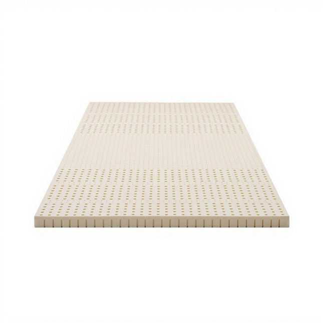 Giselle Bedding Latex Mattress Topper, 5cm Thick Cooling Bed Pad for Side Sleepers Pain Relief, 7 Zone Foldable Mat with Washable Cover for Guest Room Bedroom King Single.