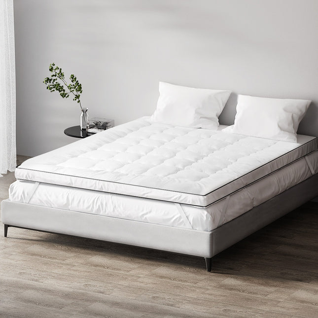 Giselle Bedding Pillowtop Mattress Topper 5cm Thick Mattress Pad for Back Pain Relief & Old Beds Machine Washable 500GSM Breathable Protector Single.