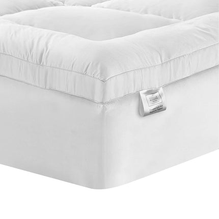Giselle Bedding Pillowtop Mattress Topper 5cm Thick Pad for Back Pain Relief Washable Underlay Protector 1000GSM Microfibre Filling 45cm Deep Pocket Single.