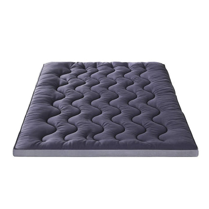 Giselle Bedding 5cm Pillowtop Topper Bamboo Polyester Blend Fibre Pad for Back Pain Relief Washable Overfilled Bed Protector 500GSM Double.