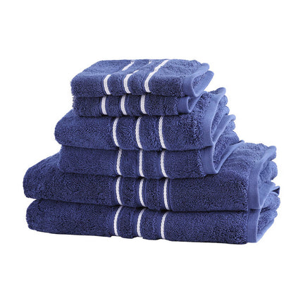 6 Pack Bath Towels Set Cotton Towel Navy.