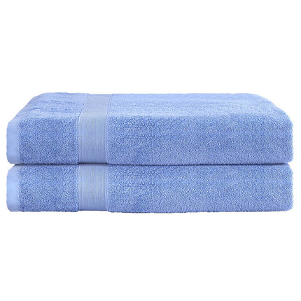 2 Pack Bath Sheets Set Cotton Extra Large Towel Blue.
