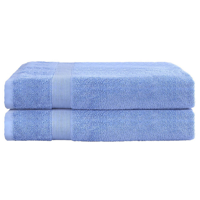 2 Pack Bath Sheets Set Cotton Extra Large Towel Blue.