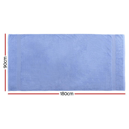 2 Pack Bath Sheets Set Cotton Extra Large Towel Blue.