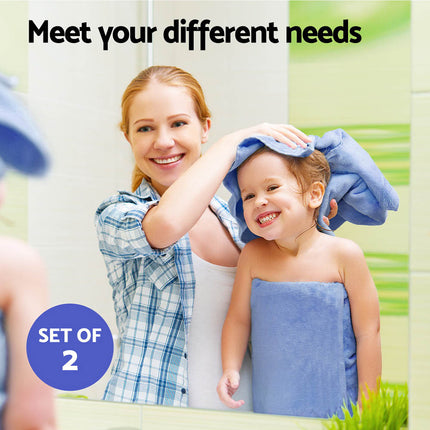 2 Pack Bath Sheets Set Cotton Extra Large Towel Blue.