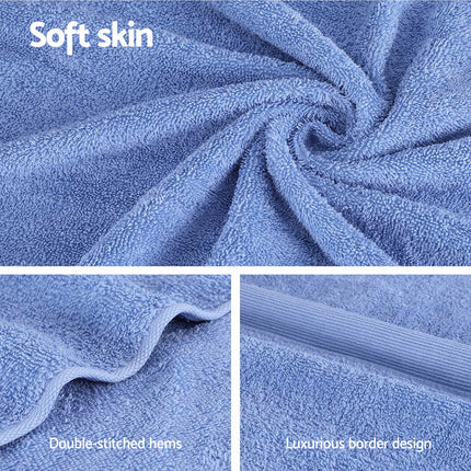 2 Pack Bath Sheets Set Cotton Extra Large Towel Blue.