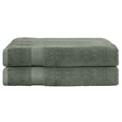 2 Pack Bath Sheets Set Cotton Extra Large Towel Green.