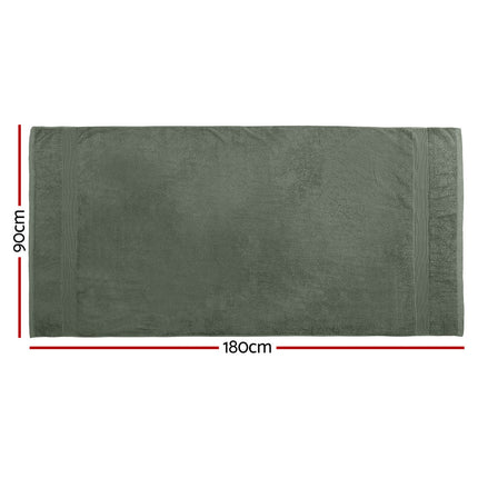 2 Pack Bath Sheets Set Cotton Extra Large Towel Green.