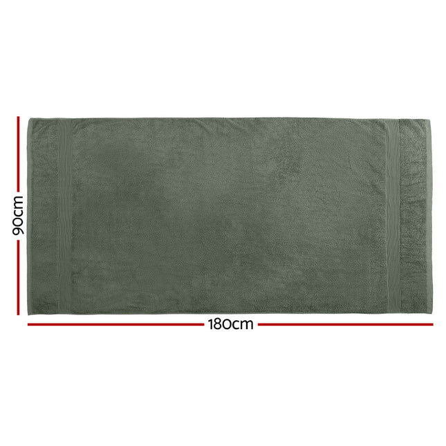 2 Pack Bath Sheets Set Cotton Extra Large Towel Green.