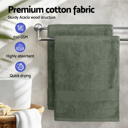 2 Pack Bath Sheets Set Cotton Extra Large Towel Green.