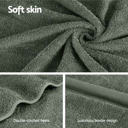 2 Pack Bath Sheets Set Cotton Extra Large Towel Green.