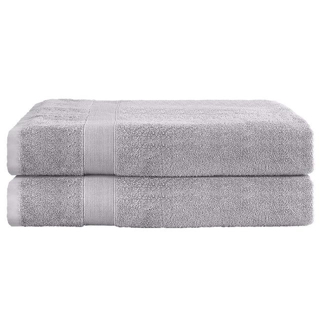 2 Pack Bath Sheets Set Cotton Extra Large Towel Grey.