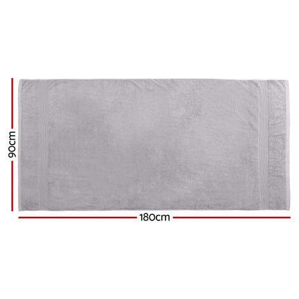2 Pack Bath Sheets Set Cotton Extra Large Towel Grey.