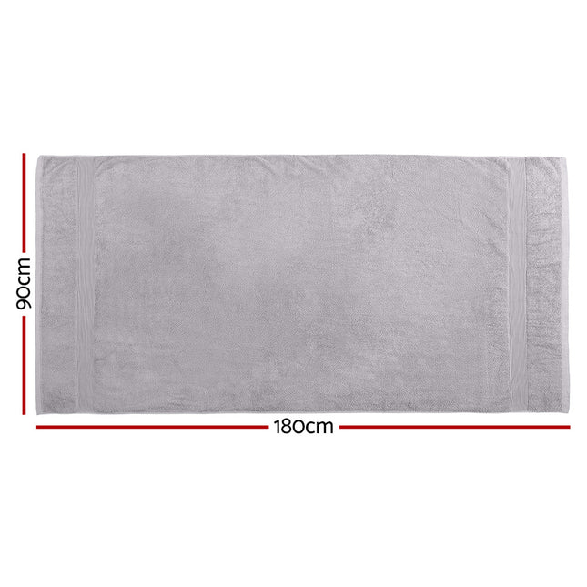 2 Pack Bath Sheets Set Cotton Extra Large Towel Grey.