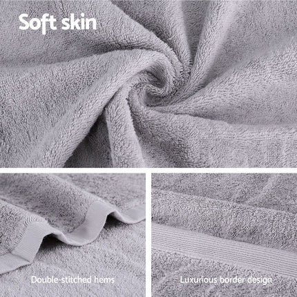 2 Pack Bath Sheets Set Cotton Extra Large Towel Grey.