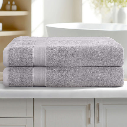 2 Pack Bath Sheets Set Cotton Extra Large Towel Grey.