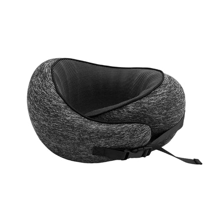 Wanderlite Travel Pillows for Airplanes Ergonomic Memory Foam Neck Pillow, Breathable & Washable Cover, Travel Bag Included, Airplane Pillow for Airplane, Car, Office and Home, Dark Grey.