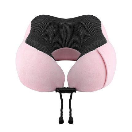 Wanderlite Travel Pillow for Airplanes Memory Foam Neck Pillows for Traveling, Soft & Washable Cover with Storage Bag, Portable Plane Accessories for Airplanes Offices Cars, Pink.