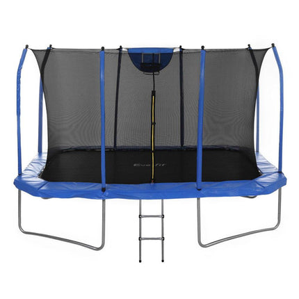 Everfit 12FT Trampoline Kids Rectangle Rebounder with Basketball Set Safety Net.