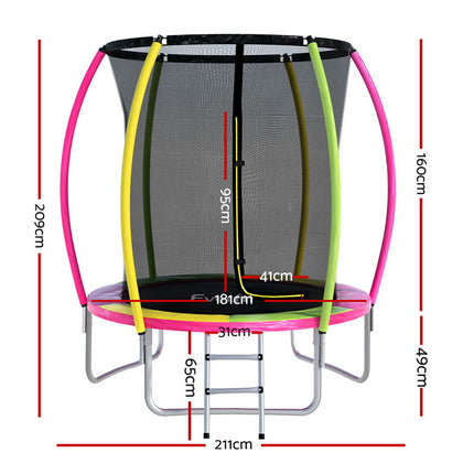 Everfit 6ft Kids Round Trampoline Rebounder.