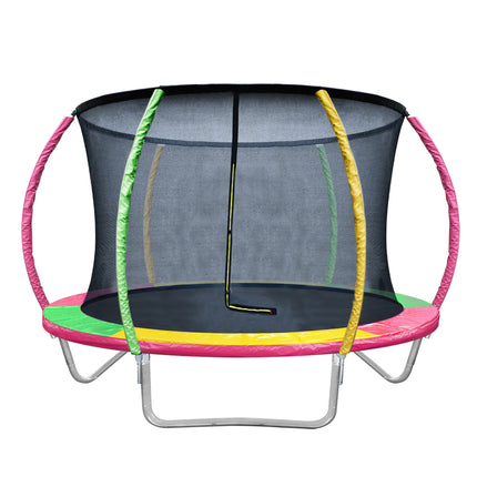 Everfit 8FT Trampoline for Kids w/ Ladder Enclosure Safety Net Rebounder Colors.