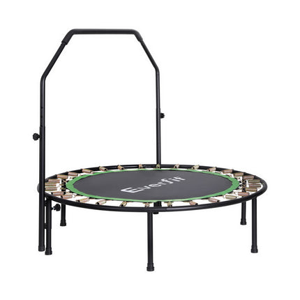 Everfit 48inch Round Fitness Trampoline Rebounder Adjustable Handrail Green.
