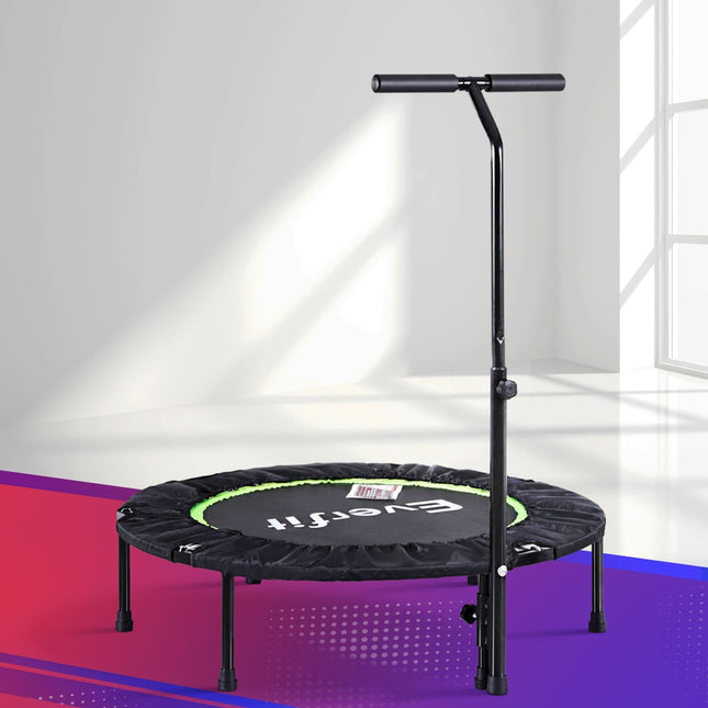 Everfit 40inch Fitness Foldable Trampoline Jumping Rebounder Home Gym Handrail.