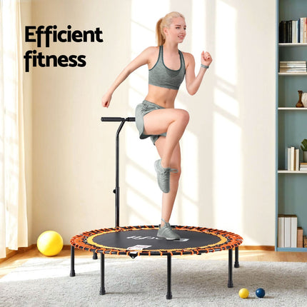 Everfit 48inch Fitness Foldable Trampoline Jumping Rebounder Home Gym Handrail.