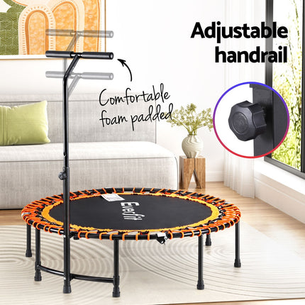 Everfit 48inch Fitness Foldable Trampoline Jumping Rebounder Home Gym Handrail.