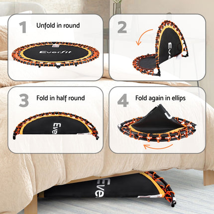 Everfit 48inch Fitness Foldable Trampoline Jumping Rebounder Home Gym Handrail.