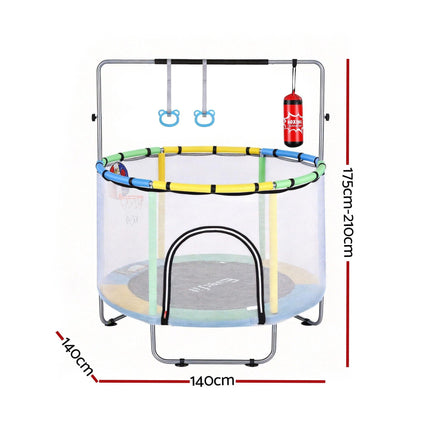 Everfit 55inch Trampoline Kids Rebounder with Basketball Set Sandbag Boxing Game.