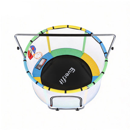 Everfit 55inch Trampoline Kids Rebounder with Basketball Set Sandbag Boxing Game.