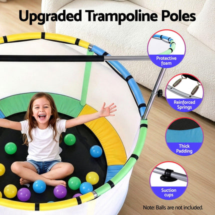 Everfit 55inch Trampoline Kids Rebounder with Basketball Set Sandbag Boxing Game.