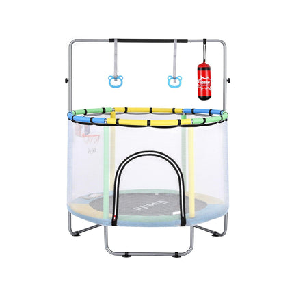 Everfit 55inch Trampoline Kids Rebounder with Basketball Set Sandbag Boxing Game.