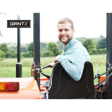 Giantz Tractor Seat Forklift Excavator Universal Backrest Truck PU Chair.