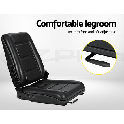 Giantz Tractor Seat Forklift Excavator Truck Backrest Chair Adjustable Universal.