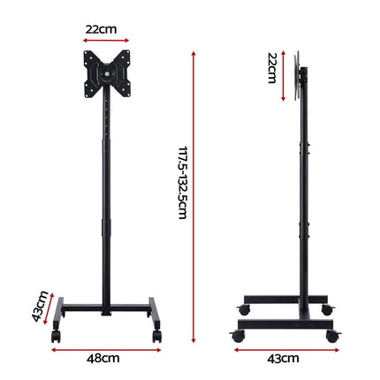 Artiss TV Stand 13-50" Universal Mobile Adjustable Height TV Stand with Wheels.