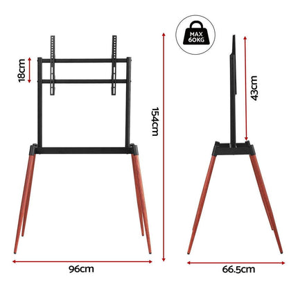 Artiss TV Stand 32-75 inch LED LCD Screen Wooden Floor Easel Height Adjustable.
