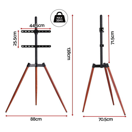 Artiss TV Stand 32-65 inch LED LCD Screen Wooden Tripod Easel Height Adjustable.