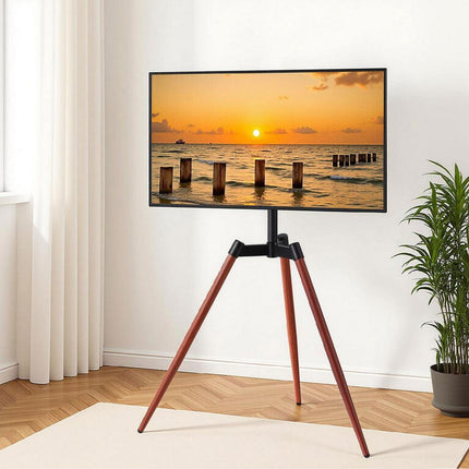 Artiss TV Stand 32-65 inch LED LCD Screen Wooden Tripod Easel Height Adjustable.