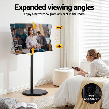 Artiss 32-55 Inch Mobile TV Stand with Wheels Height & Tilt Adjustable Floor Mount.