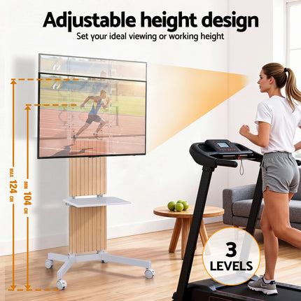 Artiss Mobile TV Floor Stand for 32-65" Mount Bracket Universal Adjustable Height with Wheels.