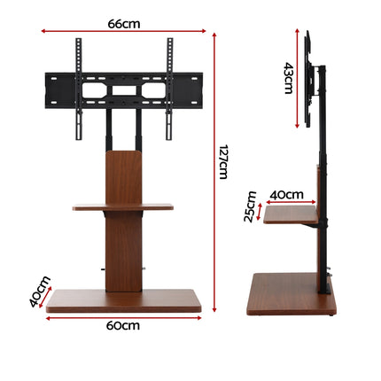 Artiss TV Stand 32-70" Wooden Tray Swivel Height Adjustable.