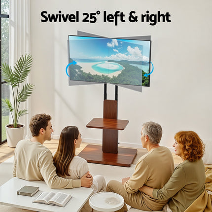 Artiss TV Stand 32-70" Wooden Tray Swivel Height Adjustable.