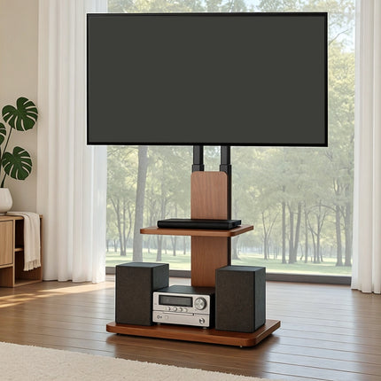 Artiss TV Stand 32-70" Wooden Tray Swivel Height Adjustable.