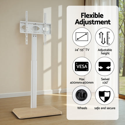 Artiss TV Stand 24-55" Swivel Height Adjustable Floor Mount for TVs.