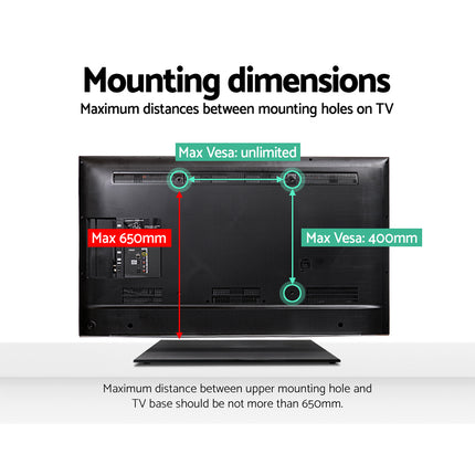 Artiss TV Stand Mount Bracket for 32"-65" Universal Pedestal Tabletop Desktop.