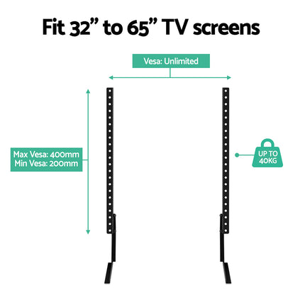 Artiss TV Stand Mount Bracket for 32"-65" Universal Pedestal Tabletop Desktop.