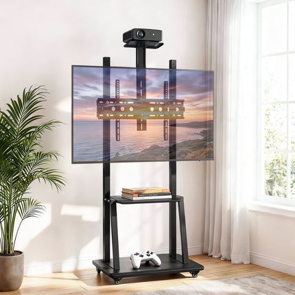 Artiss TV Stand 32-70" Universal Mobile Adjustable Height TV Stand with Wheels.